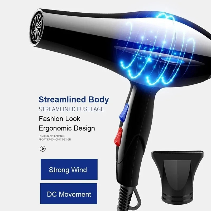 Secador de Cabelo Iônico Profissional 2200W – Rápido e Potente