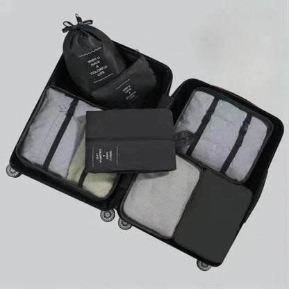 Conjunto organizador de malas de viagem com 7 peças – Roupas, sapatos e acessórios