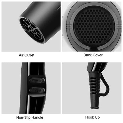 Secador de Cabelo Iônico Profissional 2200W – Rápido e Potente